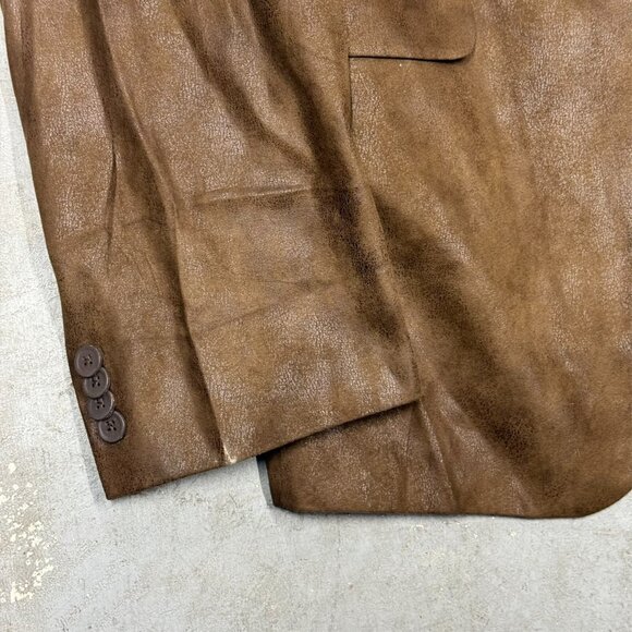 Custom Tailored Coppley Suede Style Blazer Brown Bocelli Sport Coat 46L - Picture 3 of 11